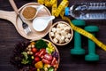 Diet Healthy food and lifestyle health concept. Royalty Free Stock Photo